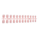 Nude pink square press-on nails complete supplier set