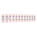 Pale pink black French tip square press-on nails complete supplier set