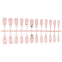 Nude French crystal coffin press-on nails complete supplier set