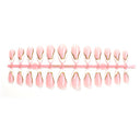 Pink white gold French almond press-on nails complete supplier set