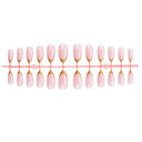 Pink gold French almond press-on nails complete supplier set