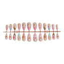 Pastel floral gold almond press-on nails complete supplier set