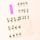 Original supplier reference for green shamrock silver flake square nails