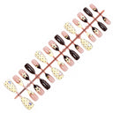 Chocolate cream polka dot square press-on nails complete supplier set