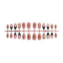 Dusty pink black gold almond press-on nails complete supplier set