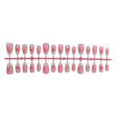Pink floral French square press-on nails complete supplier set