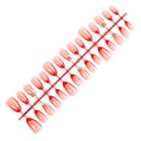 Red French almond press-on nails complete supplier set
