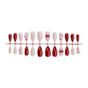 Red heart bow almond press-on nails complete supplier set